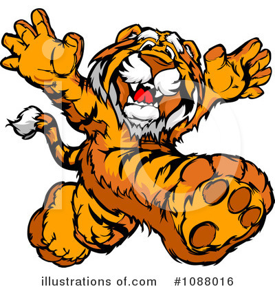 Royalty-Free (RF) Tiger Clipart Illustration by Chromaco - Stock Sample #1088016