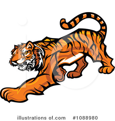 Royalty-Free (RF) Tiger Clipart Illustration by Chromaco - Stock Sample #1088980