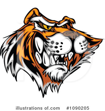 Royalty-Free (RF) Tiger Clipart Illustration by Chromaco - Stock Sample #1090205