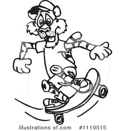 Skateboarding Clipart #1110515 by Dennis Holmes Designs