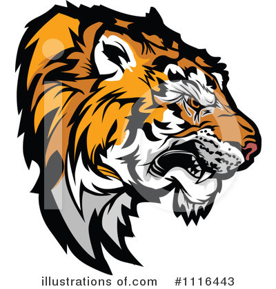 Royalty-Free (RF) Tiger Clipart Illustration by Chromaco - Stock Sample #1116443