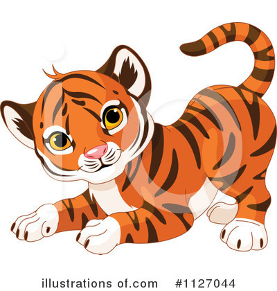 Royalty-Free (RF) Tiger Clipart Illustration by Pushkin - Stock Sample #1127044