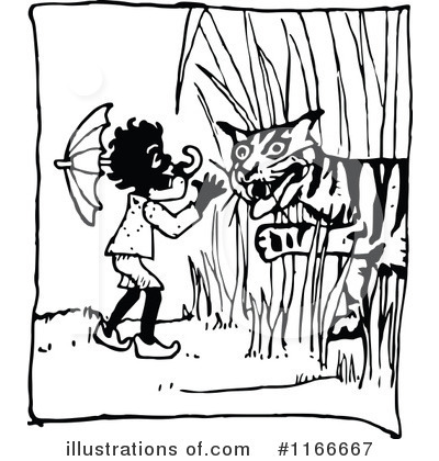 Royalty-Free (RF) Tiger Clipart Illustration by Prawny Vintage - Stock Sample #1166667