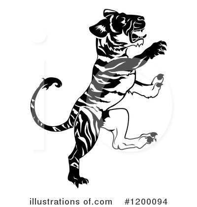 Royalty-Free (RF) Tiger Clipart Illustration by AtStockIllustration - Stock Sample #1200094
