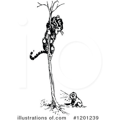 Royalty-Free (RF) Tiger Clipart Illustration by Prawny Vintage - Stock Sample #1201239