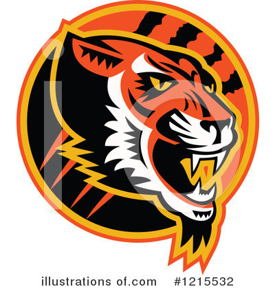 Royalty-Free (RF) Tiger Clipart Illustration by patrimonio - Stock Sample #1215532