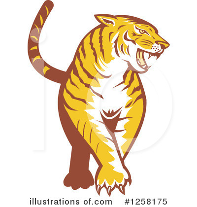 Royalty-Free (RF) Tiger Clipart Illustration by patrimonio - Stock Sample #1258175