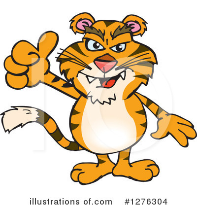Royalty-Free (RF) Tiger Clipart Illustration by Dennis Holmes Designs - Stock Sample #1276304