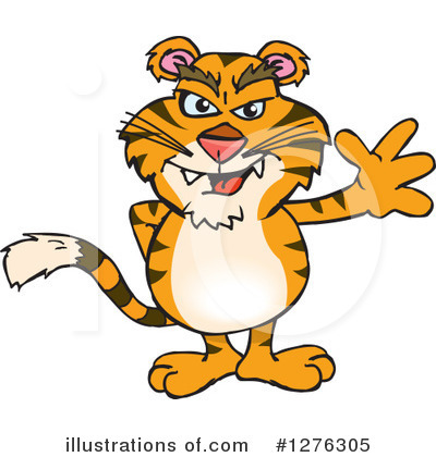 Royalty-Free (RF) Tiger Clipart Illustration by Dennis Holmes Designs - Stock Sample #1276305