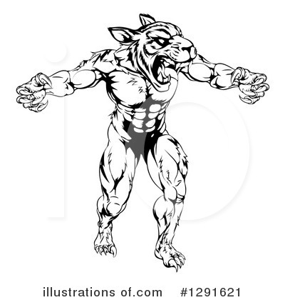 Royalty-Free (RF) Tiger Clipart Illustration by AtStockIllustration - Stock Sample #1291621