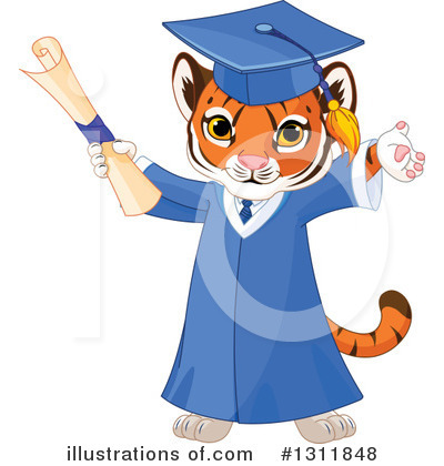 Royalty-Free (RF) Tiger Clipart Illustration by Pushkin - Stock Sample #1311848