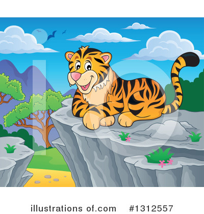 Royalty-Free (RF) Tiger Clipart Illustration by visekart - Stock Sample #1312557