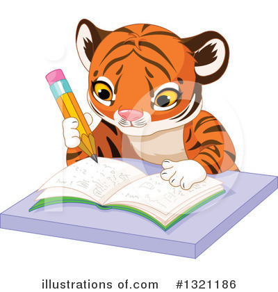 Royalty-Free (RF) Tiger Clipart Illustration by Pushkin - Stock Sample #1321186