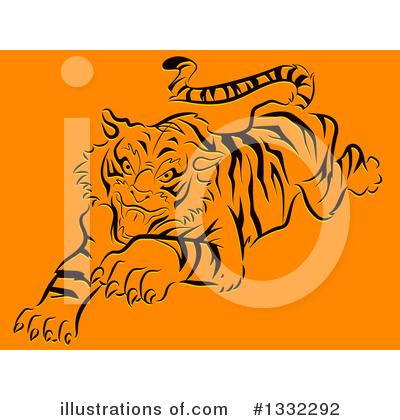 Royalty-Free (RF) Tiger Clipart Illustration by BNP Design Studio - Stock Sample #1332292