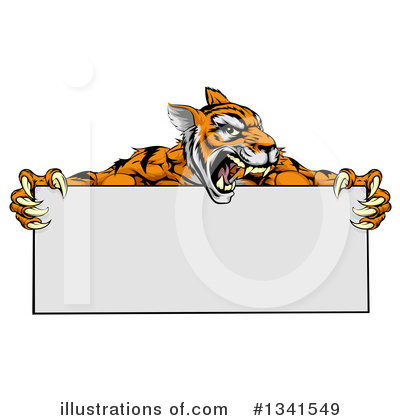 Royalty-Free (RF) Tiger Clipart Illustration by AtStockIllustration - Stock Sample #1341549