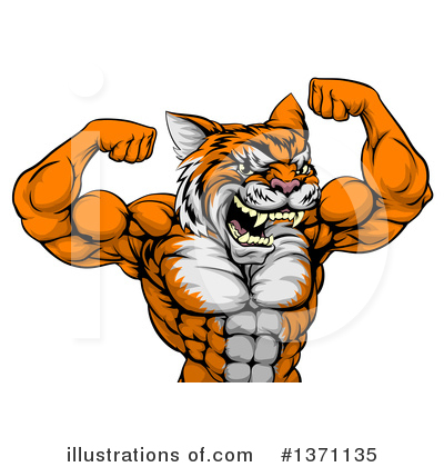 Royalty-Free (RF) Tiger Clipart Illustration by AtStockIllustration - Stock Sample #1371135