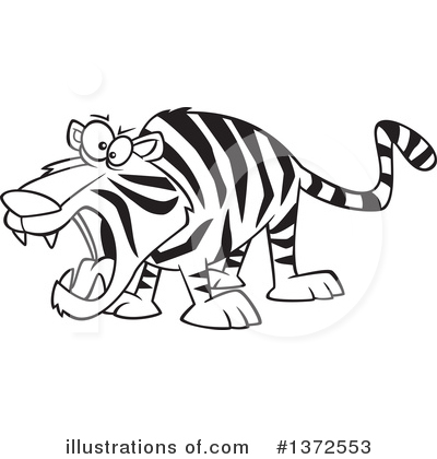 Royalty-Free (RF) Tiger Clipart Illustration by toonaday - Stock Sample #1372553