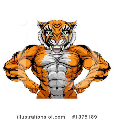 Royalty-Free (RF) Tiger Clipart Illustration by AtStockIllustration - Stock Sample #1375189