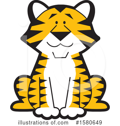 Royalty-Free (RF) Tiger Clipart Illustration by Johnny Sajem - Stock Sample #1580649