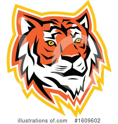 Royalty-Free (RF) Tiger Clipart Illustration by patrimonio - Stock Sample #1609602