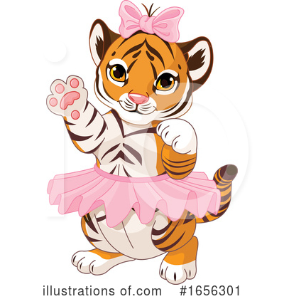 Royalty-Free (RF) Tiger Clipart Illustration by Pushkin - Stock Sample #1656301