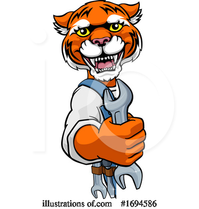 Royalty-Free (RF) Tiger Clipart Illustration by AtStockIllustration - Stock Sample #1694586