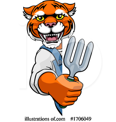 Royalty-Free (RF) Tiger Clipart Illustration by AtStockIllustration - Stock Sample #1706049