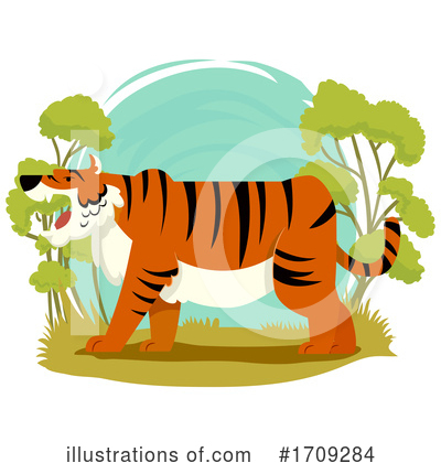 Royalty-Free (RF) Tiger Clipart Illustration by BNP Design Studio - Stock Sample #1709284