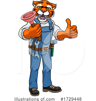 Royalty-Free (RF) Tiger Clipart Illustration by AtStockIllustration - Stock Sample #1729448