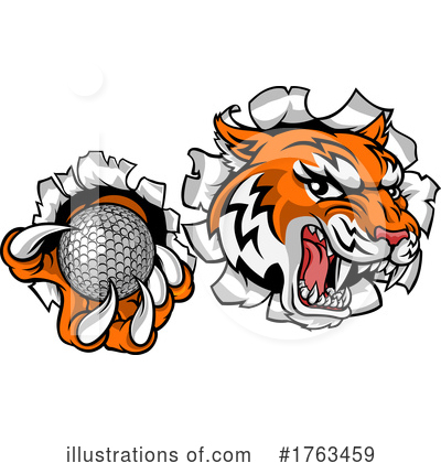 Royalty-Free (RF) Tiger Clipart Illustration by AtStockIllustration - Stock Sample #1763459