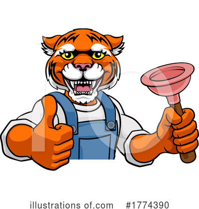 Royalty-Free (RF) Tiger Clipart Illustration by AtStockIllustration - Stock Sample #1774390
