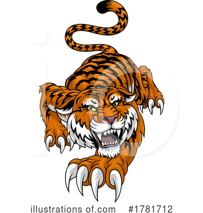Royalty-Free (RF) Tiger Clipart Illustration by AtStockIllustration - Stock Sample #1781712