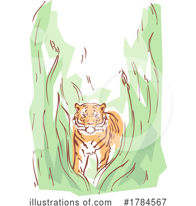 Royalty-Free (RF) Tiger Clipart Illustration by BNP Design Studio - Stock Sample #1784567