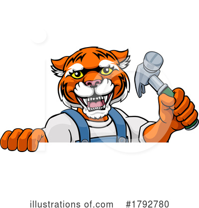 Royalty-Free (RF) Tiger Clipart Illustration by AtStockIllustration - Stock Sample #1792780