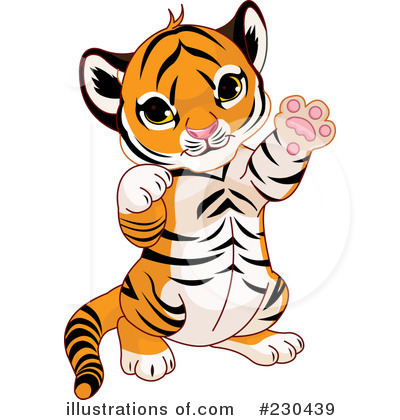 Royalty-Free (RF) Tiger Clipart Illustration by Pushkin - Stock Sample #230439