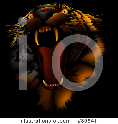Royalty-Free (RF) Tiger Clipart Illustration by dero - Stock Sample #35641