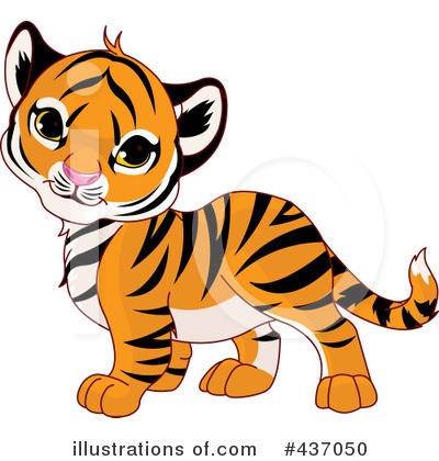 Royalty-Free (RF) Tiger Clipart Illustration by Pushkin - Stock Sample #437050
