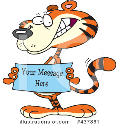 Royalty-Free (RF) Tiger Clipart Illustration by toonaday - Stock Sample #437861