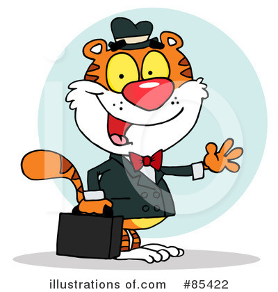 Royalty-Free (RF) Tiger Clipart Illustration by Hit Toon - Stock Sample #85422