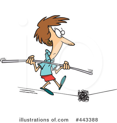 Royalty-Free (RF) Tight Rope Clipart Illustration by toonaday - Stock Sample #443388