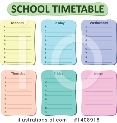 Royalty-Free (RF) Time Table Clipart Illustration by visekart - Stock Sample #1408918