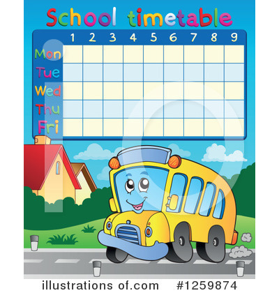 School Timetable Clipart #1259874 by visekart