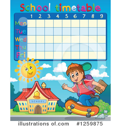 Royalty-Free (RF) Timetable Clipart Illustration by visekart - Stock Sample #1259875