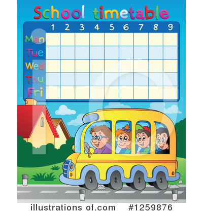 School Time Table Clipart #1259876 by visekart