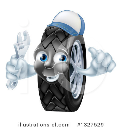 Royalty-Free (RF) Tire Character Clipart Illustration by AtStockIllustration - Stock Sample #1327529