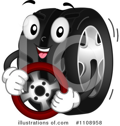 Royalty-Free (RF) Tire Clipart Illustration by BNP Design Studio - Stock Sample #1108958
