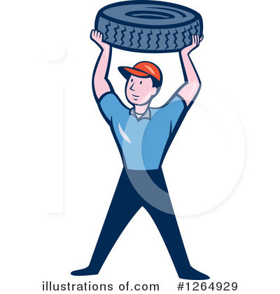 Royalty-Free (RF) Tire Clipart Illustration by patrimonio - Stock Sample #1264929