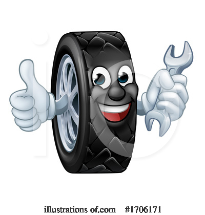Royalty-Free (RF) Tire Clipart Illustration by AtStockIllustration - Stock Sample #1706171