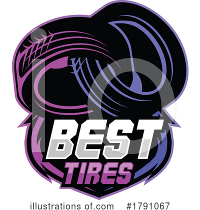 Royalty-Free (RF) Tire Clipart Illustration by Vector Tradition SM - Stock Sample #1791067