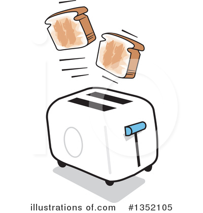 Royalty-Free (RF) Toaster Clipart Illustration by Johnny Sajem - Stock Sample #1352105